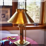 DL25. Brass Orient Express lamp.